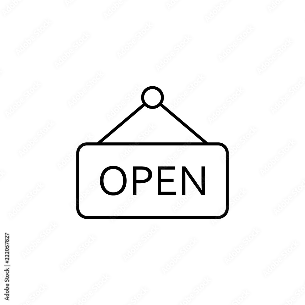 Poster open icon. element of commerce icon for mobile concept and web apps. thin line open icon can be used