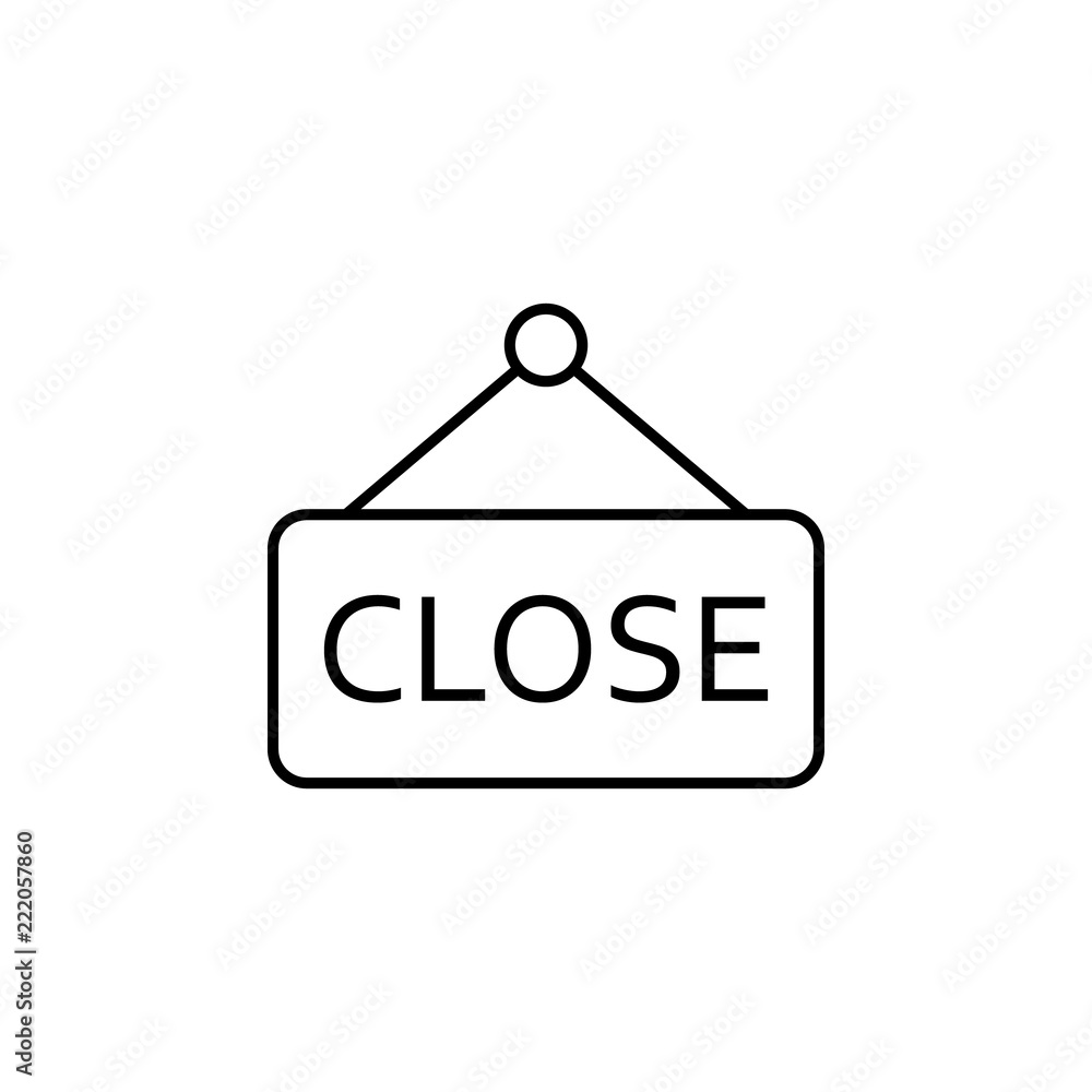 Poster closed icon. element of commerce icon for mobile concept and web apps. thin line closed icon can be 