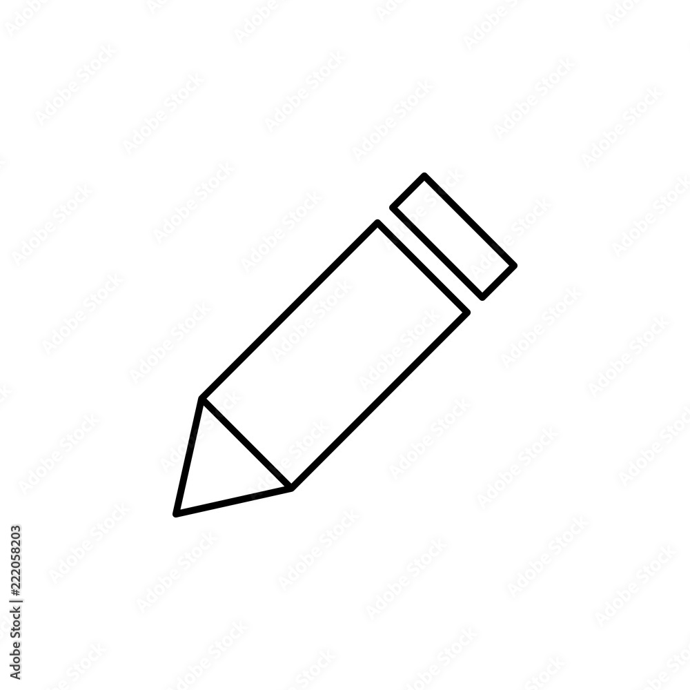 Poster pen icon. element of education for mobile concept and web apps icon. thin line icon for website desi