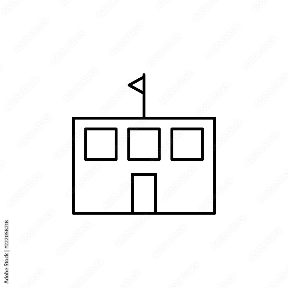Poster school icon. element of education for mobile concept and web apps icon. thin line icon for website d