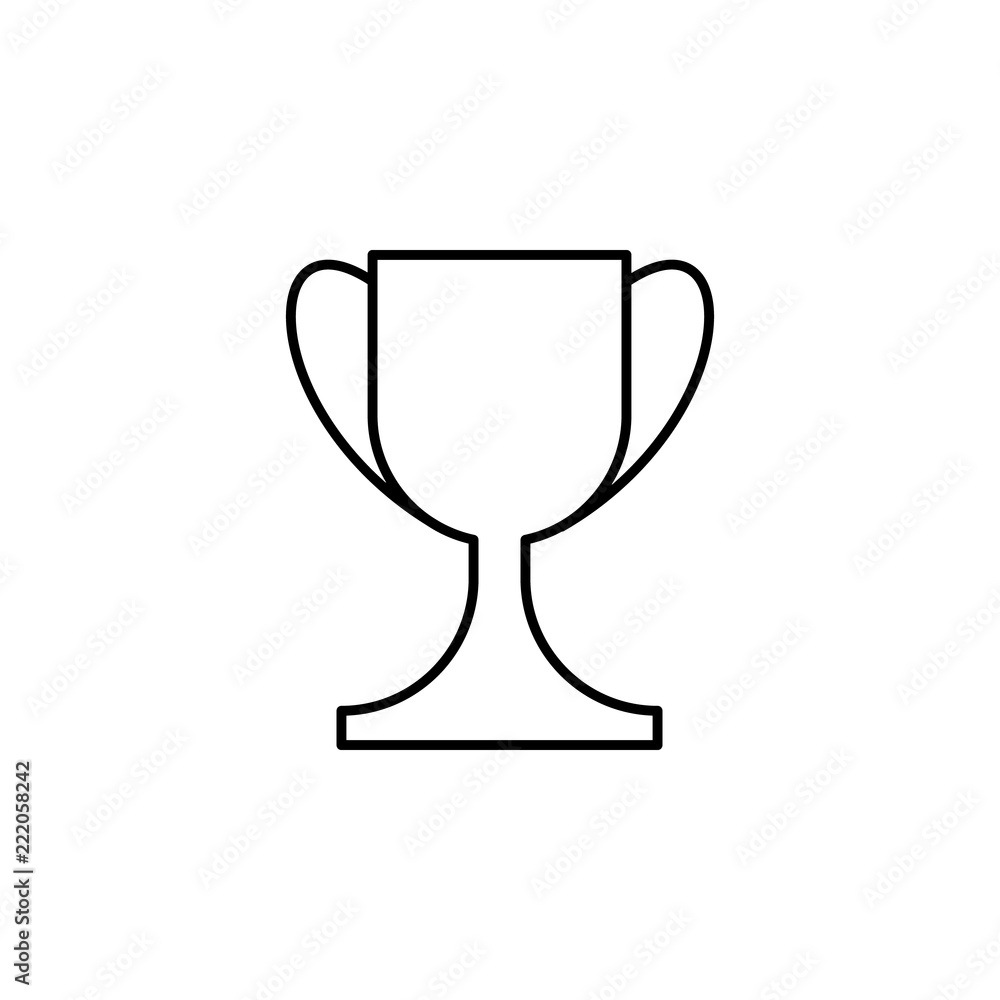 Aufkleber cup icon. element of education for mobile concept and web apps icon. thin line icon for website desi