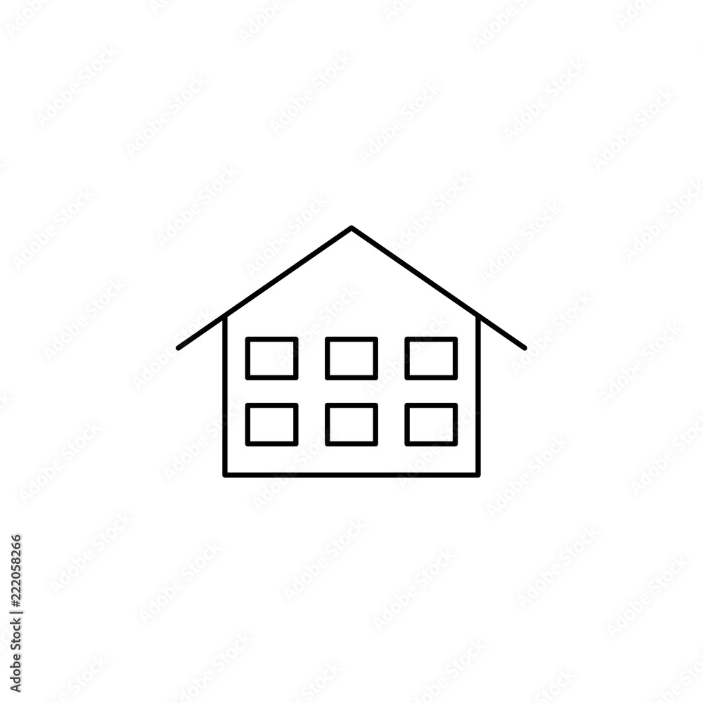 Poster house icon. element of education for mobile concept and web apps icon. thin line icon for website de