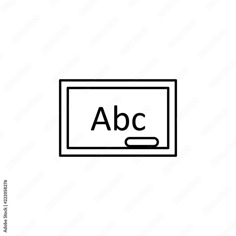 Poster board and sponge icon. element of education for mobile concept and web apps icon. thin line icon for