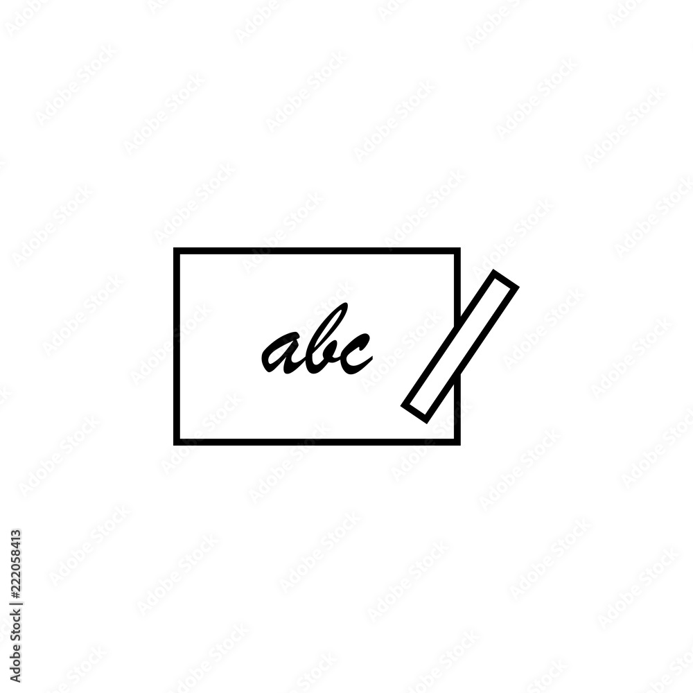Poster chalk board icon. Element of education for mobile concept and web apps icon. Thin line icon for website design and development, app development. Premium icon