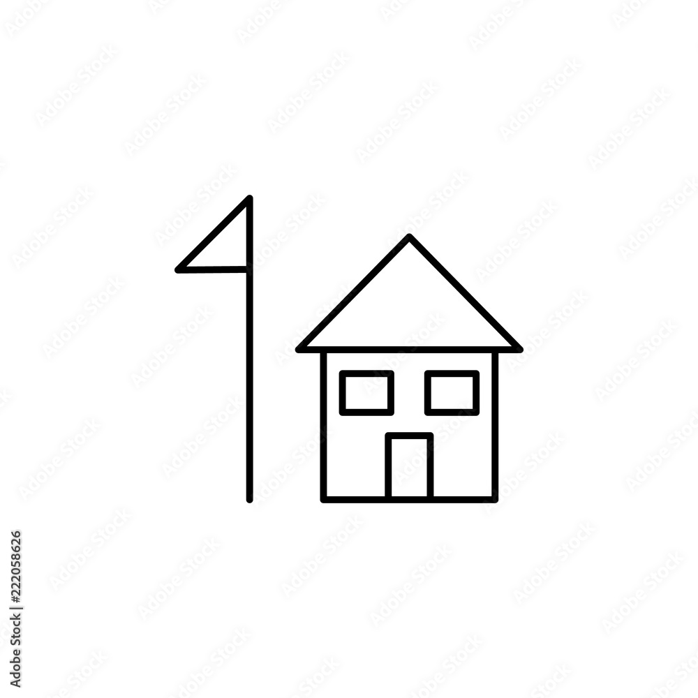 Poster house icon. element of education for mobile concept and web apps icon. thin line icon for website de