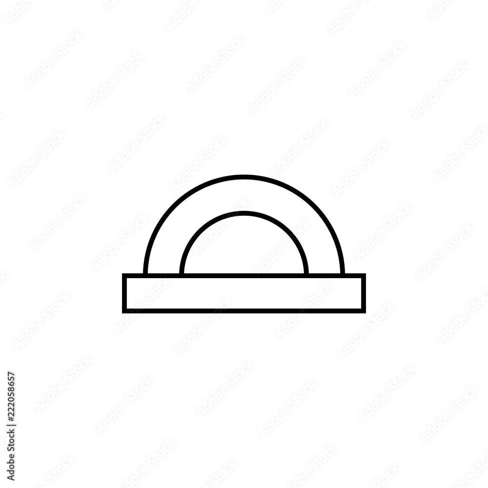 Poster ruler icon. element of education for mobile concept and web apps icon. thin line icon for website de