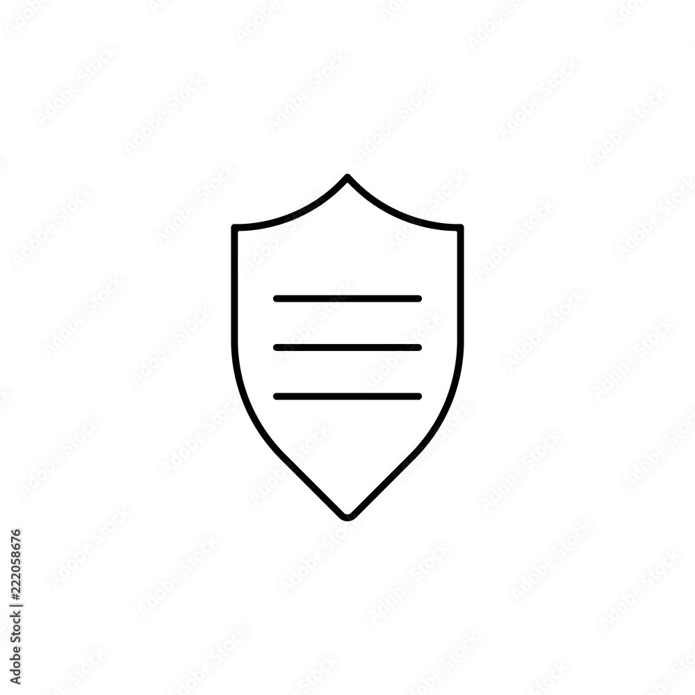 Poster shield protection icon. element of finance for mobile concept and web apps icon. thin line icon for 