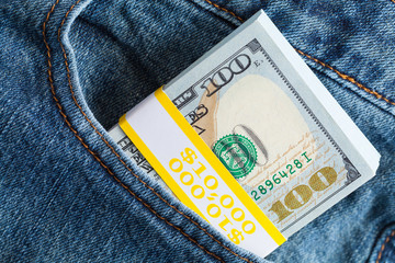 Money in Pants Pocket