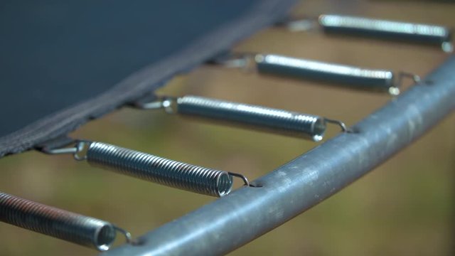 Trampoline Springs Flexing as Someone Jumps