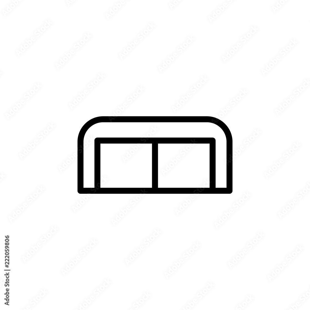 Poster sofa icon. element of furniture from above icon for mobile concept and web apps. thin line sofa icon