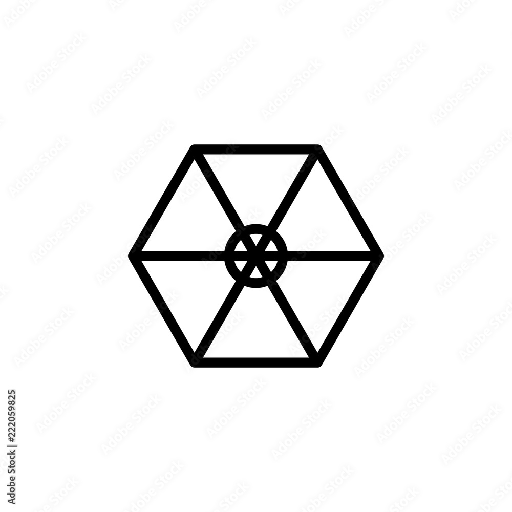 Aufkleber umbrella icon. element of furniture from above icon for mobile concept and web apps. thin line umbre