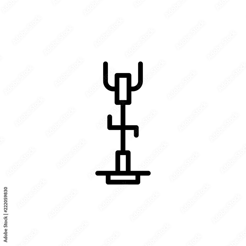 Aufkleber hanger icon. element of furniture from above icon for mobile concept and web apps. thin line hanger 