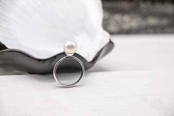 Pearl ring is in the shell