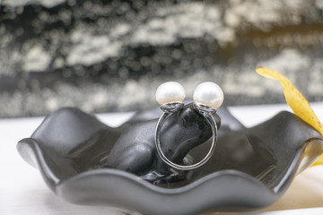 Pearl ring is in the shell