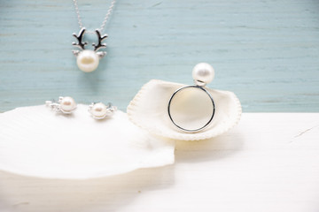 Pearl ring is in the shell