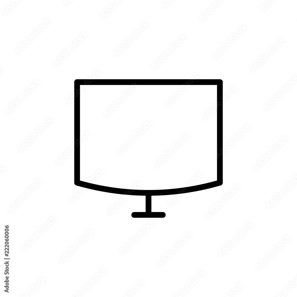 Poster night stand icon. element of furniture from above icon for mobile concept and web apps. thin line ni
