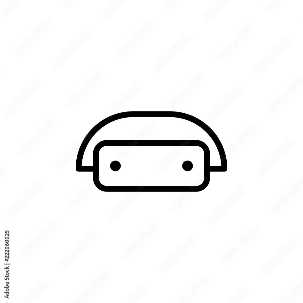 Poster sofa icon. element of furniture from above icon for mobile concept and web apps. thin line sofa icon