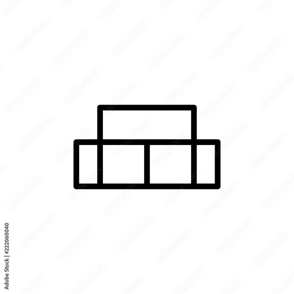 Poster sofa icon. element of furniture from above icon for mobile concept and web apps. thin line sofa icon