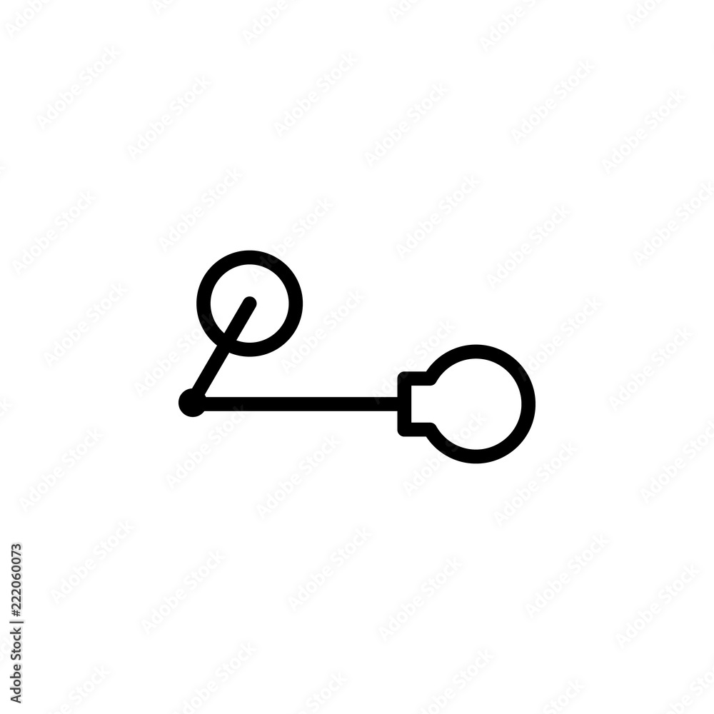 Poster lamp icon. element of furniture from above icon for mobile concept and web apps. thin line lamp icon