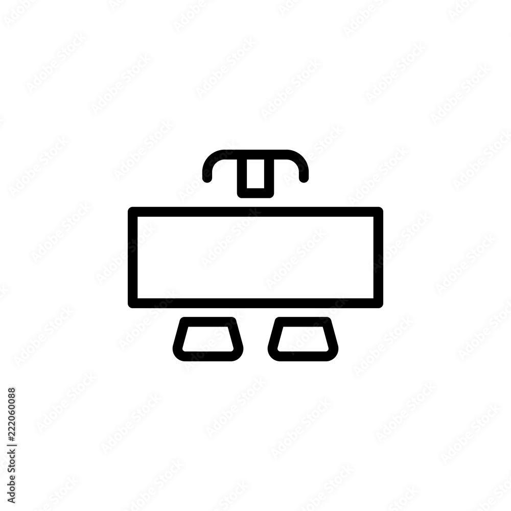Poster desk icon. Element of furniture from above icon for mobile concept and web apps. Thin line desk icon can be used for web and mobile