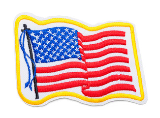 Waving USA Flag Patch
