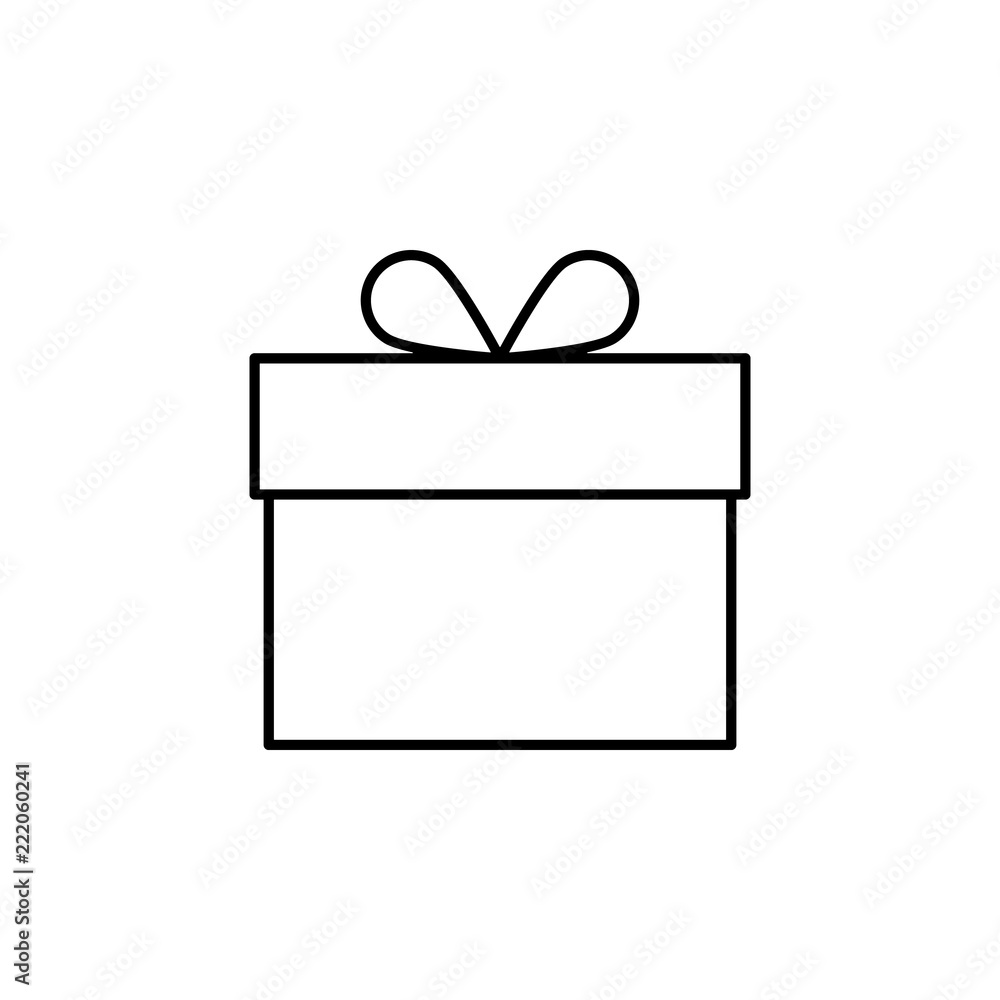 Poster gift icon. element of halloween for mobile concept and web apps icon. thin line icon for website des