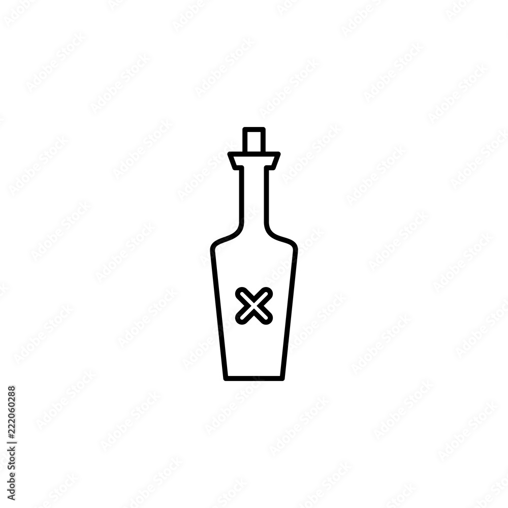 Poster poison icon. element of halloween for mobile concept and web apps icon. thin line icon for website d
