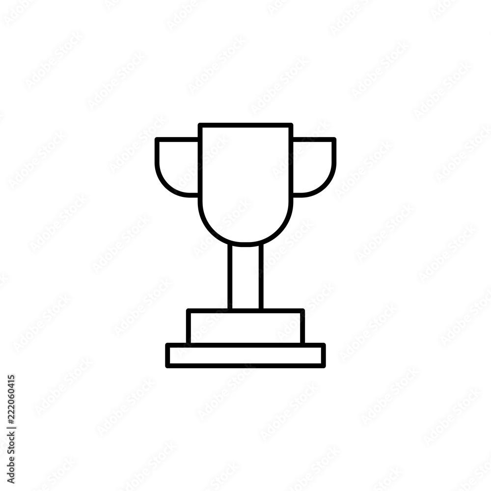 Poster cup icon. element of hockey icon for mobile concept and web apps. thin line cup icon can be used for
