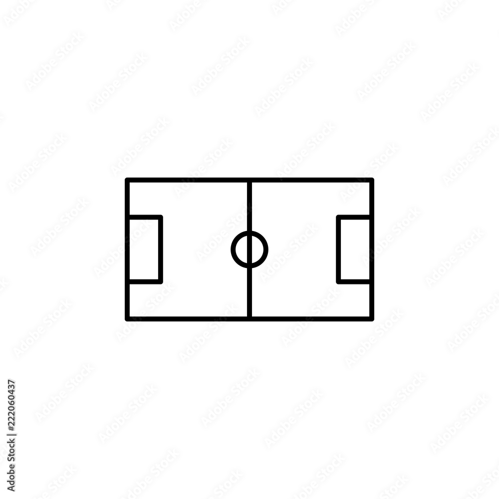 Poster hockey field icon. element of hockey icon for mobile concept and web apps. thin line hockey field ic