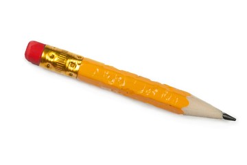 Short Yellow Pencil with Eraser at the End