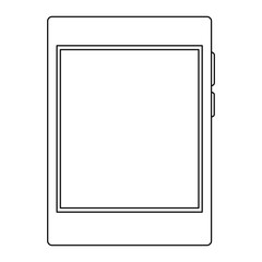 Tablet technology isolated in black and white