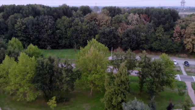 Aerial view over the highway, A15 Bemmel, GLD