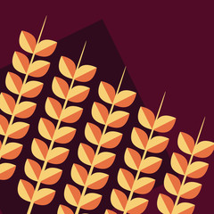 wheat spikes pattern background