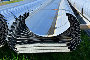 Steel construction material at nearby commercial building  site.