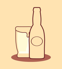 beer bottle beverage icon
