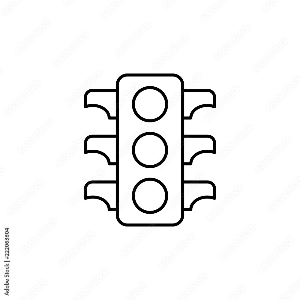 Poster traffic light icon. element of global logistics icon for mobile concept and web apps. thin line traf