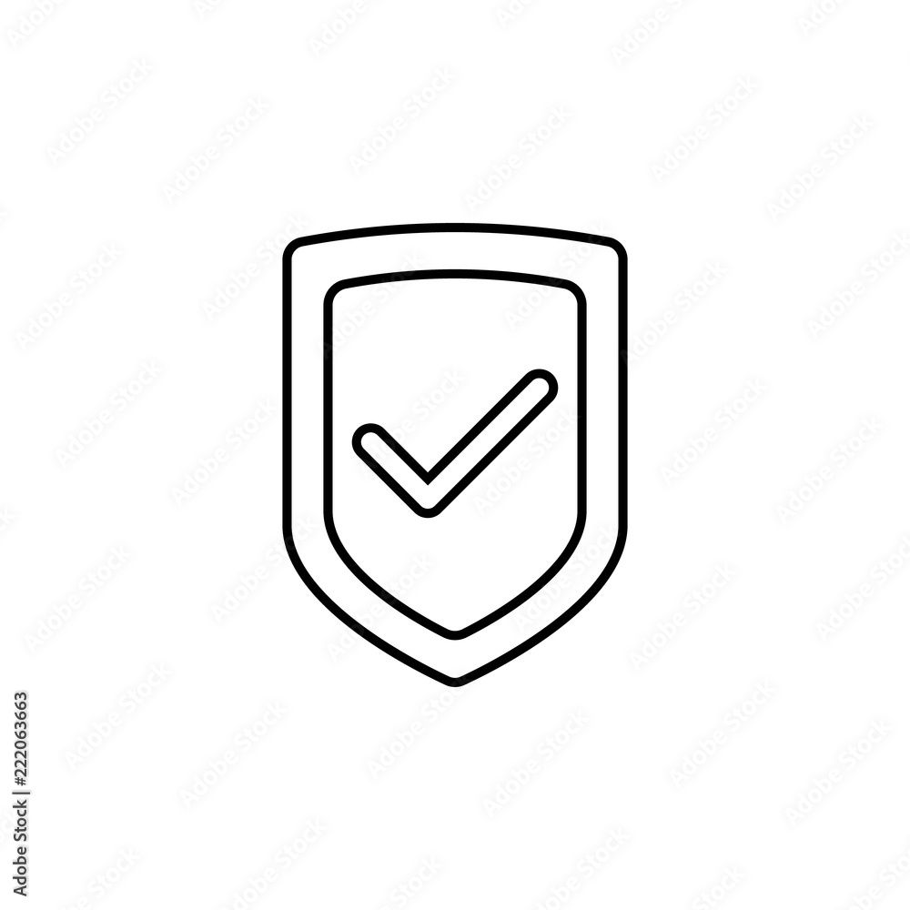 Aufkleber shield icon. element of global logistics icon for mobile concept and web apps. thin line shield icon