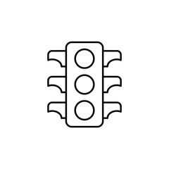 Traffic light icon. Element of global logistics icon for mobile concept and web apps. Thin line Traffic light icon can be used for web and mobile