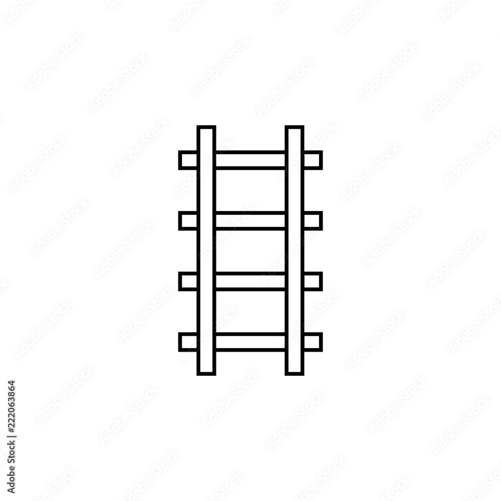 Poster rail icon. element of global logistics icon for mobile concept and web apps. thin line rail icon can