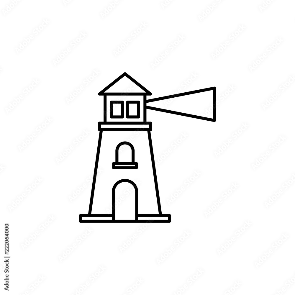 Aufkleber lighthouse icon. element of global logistics icon for mobile concept and web apps. thin line lightho