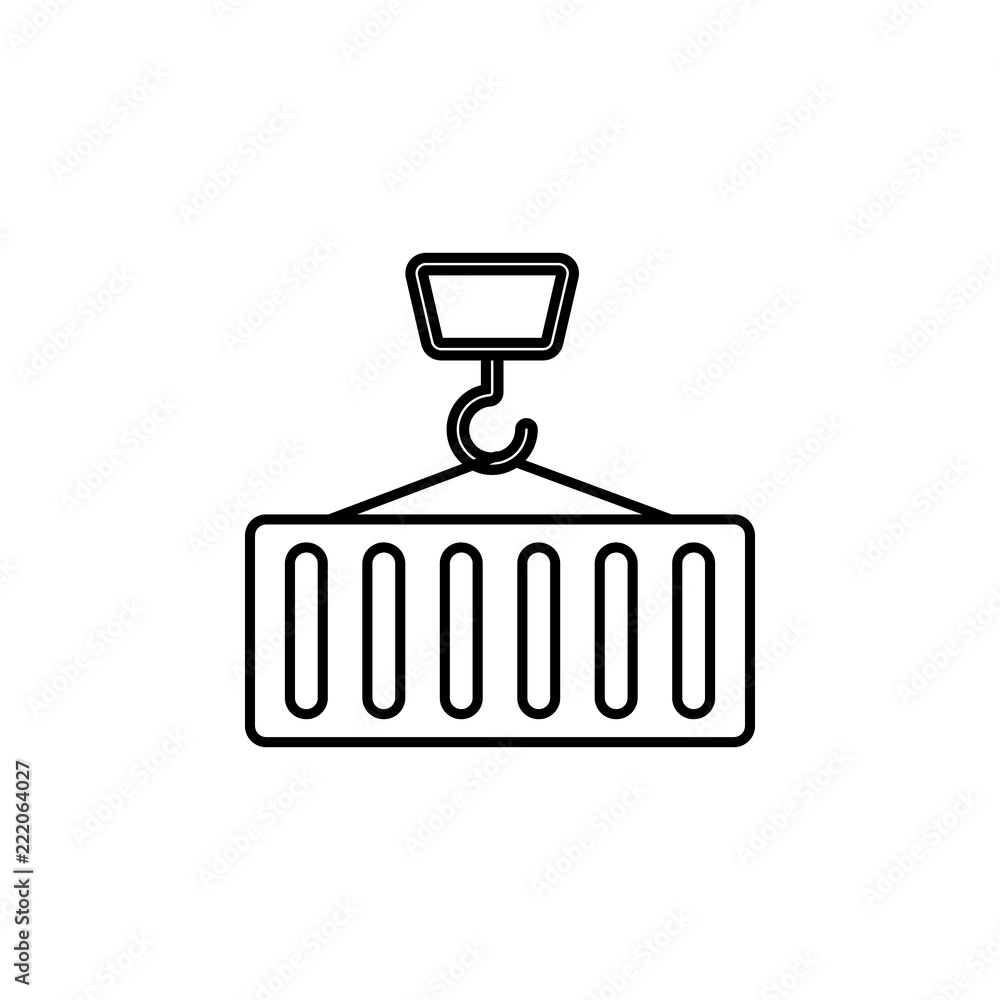 Aufkleber crane icon. element of global logistics icon for mobile concept and web apps. thin line crane icon c