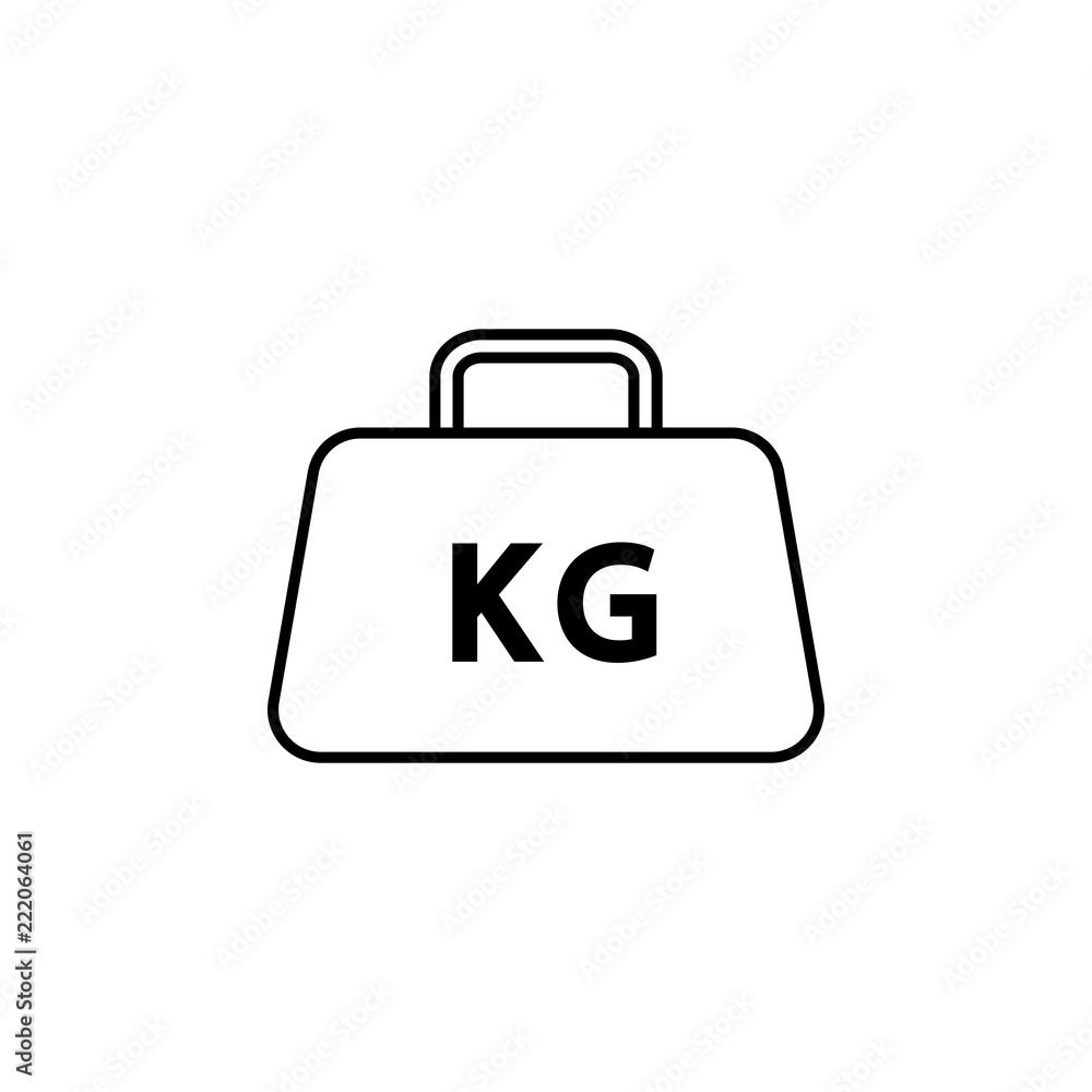 Poster package kg icon. element of global logistics icon for mobile concept and web apps. thin line package