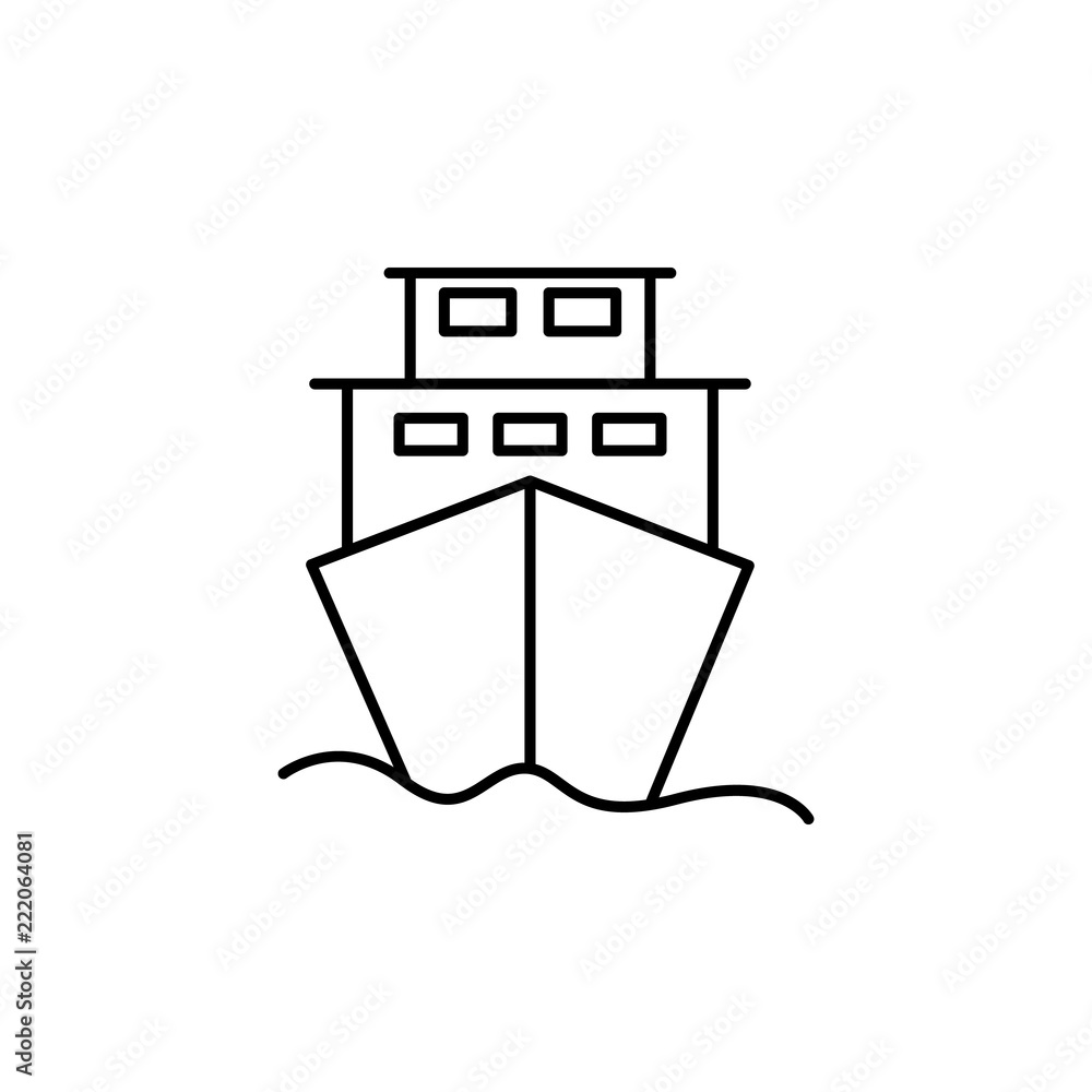 Poster ship icon. element of global logistics icon for mobile concept and web apps. thin line ship icon can