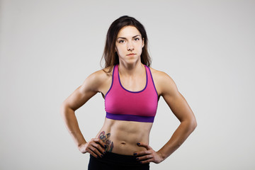 Obraz premium muscular fitness girl