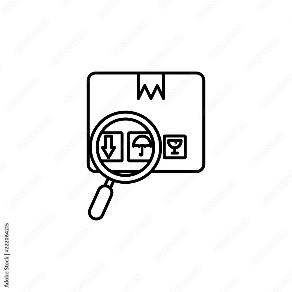 Poster package icon. element of global logistics icon for mobile concept and web apps. thin line package ic