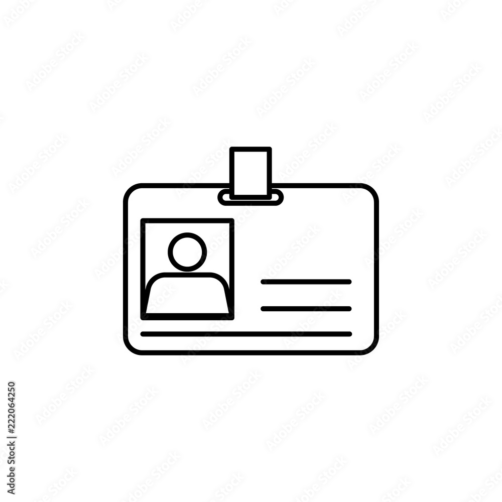 Aufkleber id card icon. element of global logistics icon for mobile concept and web apps. thin line id card ic