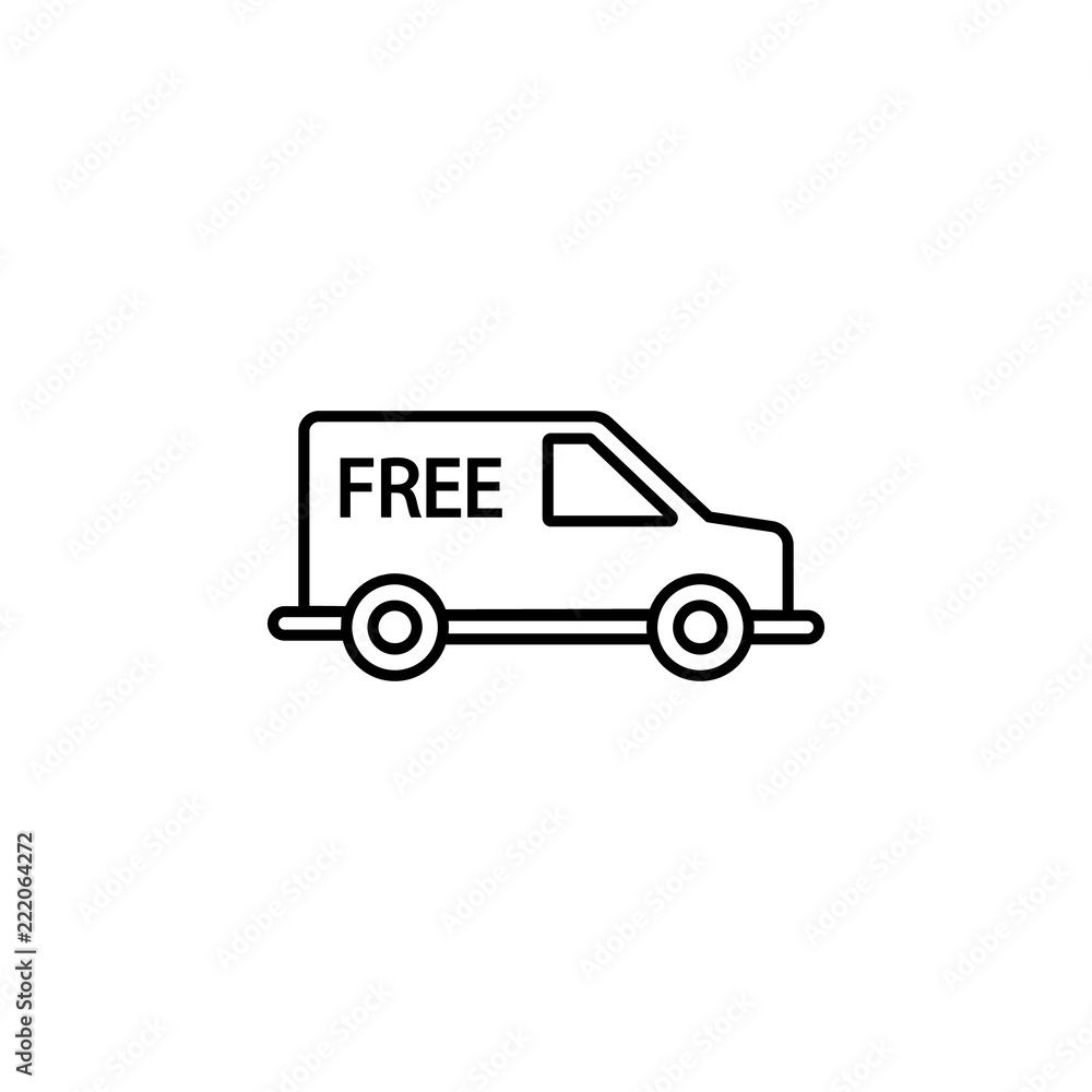 Poster free sending icon. element of global logistics icon for mobile concept and web apps. thin line free 
