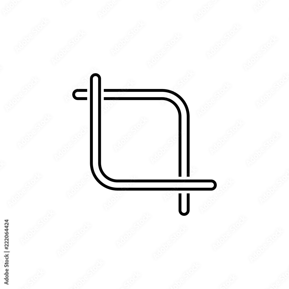 Poster crop sign icon. element of image sign for mobile concept and web apps illustration. thin line icon f