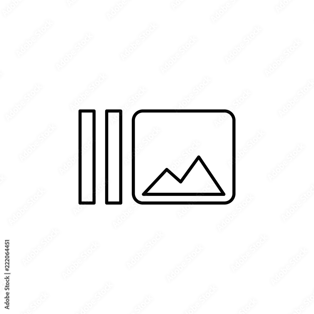 Poster burst sign icon. element of image sign for mobile concept and web apps illustration. thin line icon 