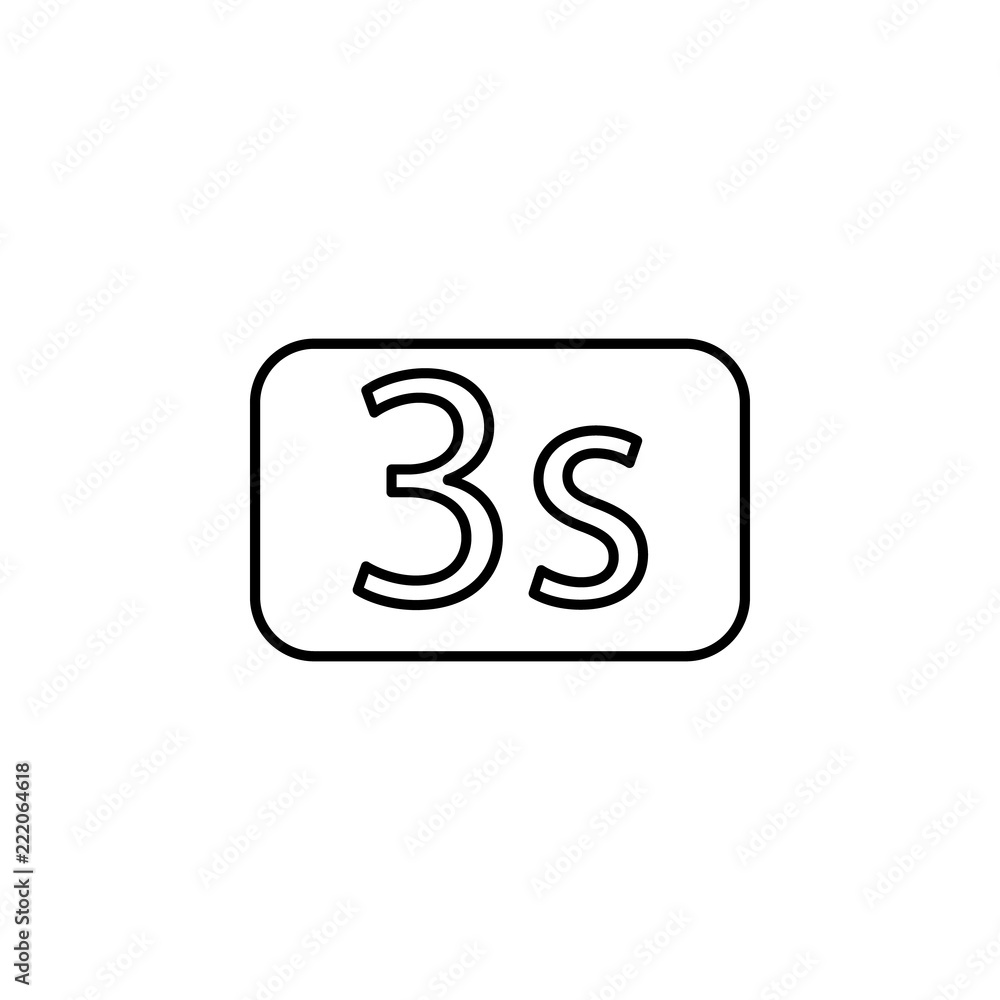 Poster timer sign icon. element of image sign for mobile concept and web apps illustration. thin line icon 